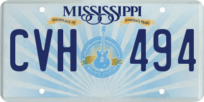 MS license plate CVH494