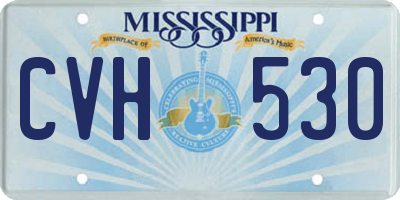 MS license plate CVH530