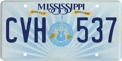 MS license plate CVH537