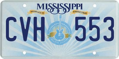 MS license plate CVH553