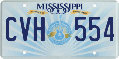 MS license plate CVH554