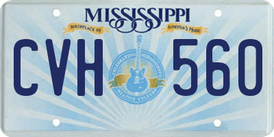 MS license plate CVH560