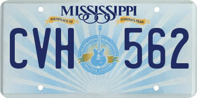 MS license plate CVH562