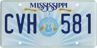 MS license plate CVH581
