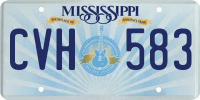 MS license plate CVH583