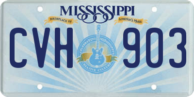 MS license plate CVH903