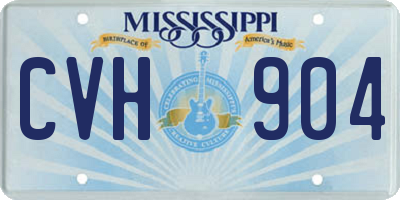 MS license plate CVH904