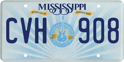 MS license plate CVH908