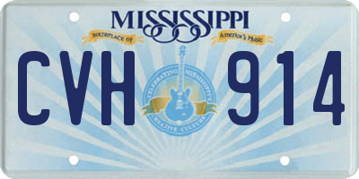 MS license plate CVH914