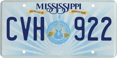 MS license plate CVH922