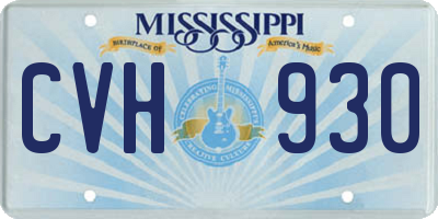 MS license plate CVH930