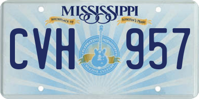 MS license plate CVH957