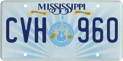 MS license plate CVH960