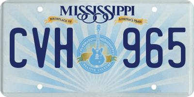 MS license plate CVH965