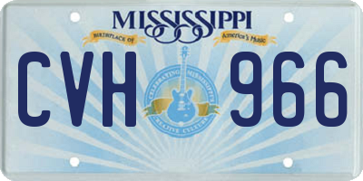MS license plate CVH966