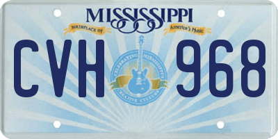 MS license plate CVH968