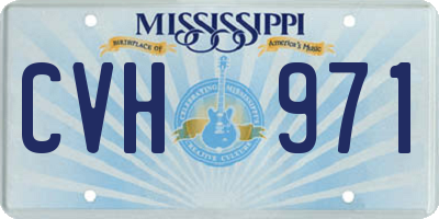 MS license plate CVH971