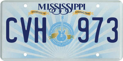 MS license plate CVH973