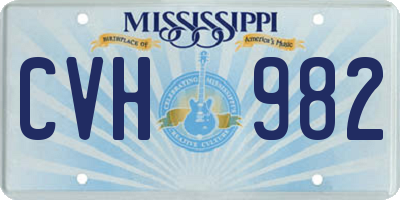 MS license plate CVH982