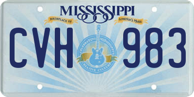 MS license plate CVH983