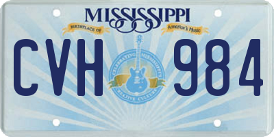 MS license plate CVH984
