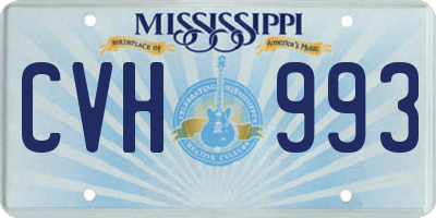 MS license plate CVH993