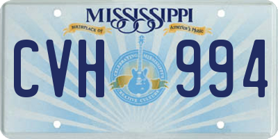 MS license plate CVH994