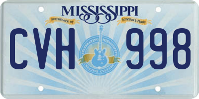 MS license plate CVH998