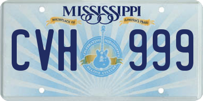 MS license plate CVH999