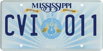 MS license plate CVI011