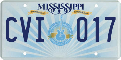 MS license plate CVI017