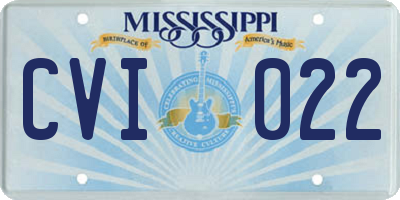 MS license plate CVI022
