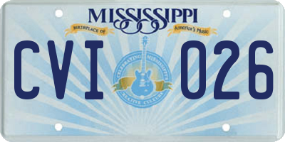 MS license plate CVI026