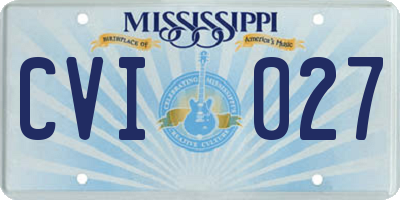 MS license plate CVI027