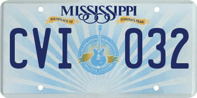 MS license plate CVI032