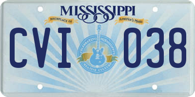 MS license plate CVI038