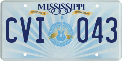MS license plate CVI043