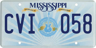 MS license plate CVI058