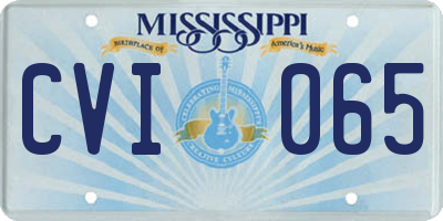 MS license plate CVI065