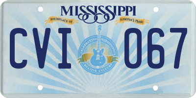 MS license plate CVI067