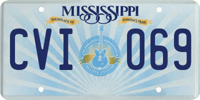 MS license plate CVI069