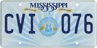 MS license plate CVI076
