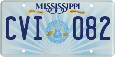 MS license plate CVI082