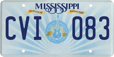 MS license plate CVI083