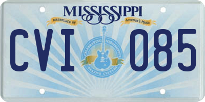 MS license plate CVI085
