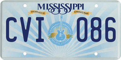 MS license plate CVI086