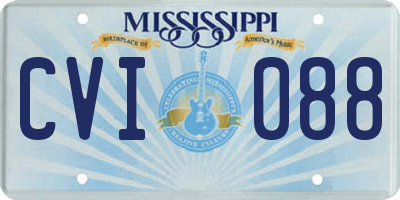 MS license plate CVI088