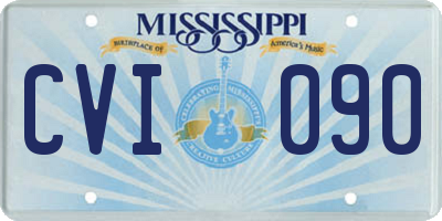 MS license plate CVI090