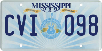 MS license plate CVI098