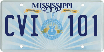 MS license plate CVI101